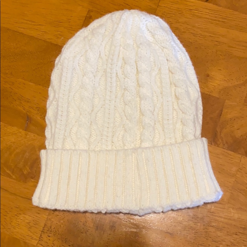 Cream Knit Beanie